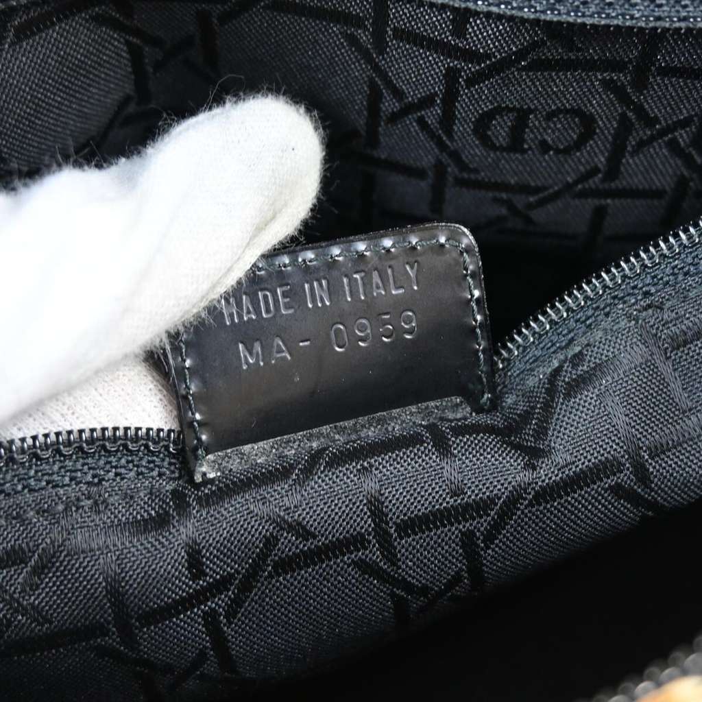 Christian Dior Vintage Lady Dior Bag Yellow Canvas Good condition - Box View