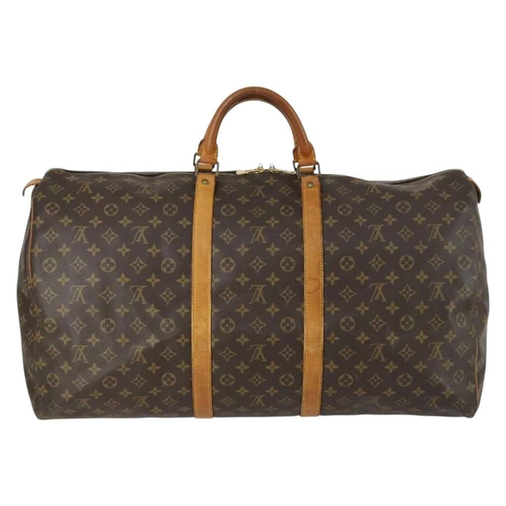 Louis Vuitton Keepall Bag Brown Canvas Fair condition - Back View
