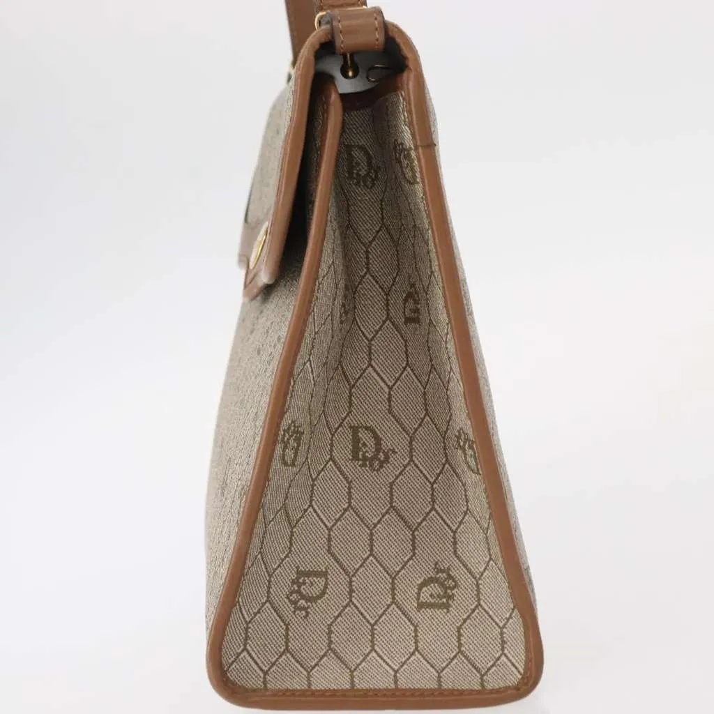 Dior Vintage Honeycomb Handbag Beige Canvas Good - Inside View