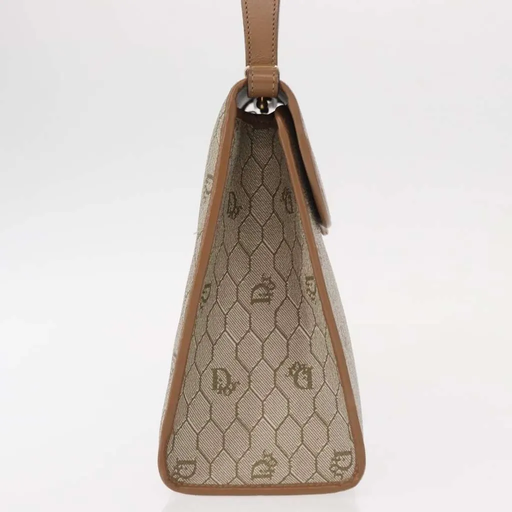 Dior Vintage Honeycomb Handbag Beige Canvas Good - Model View