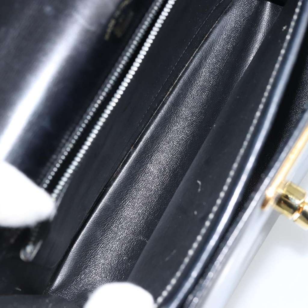 Gucci Vintage Handbag Black Leather Good condition - Box View