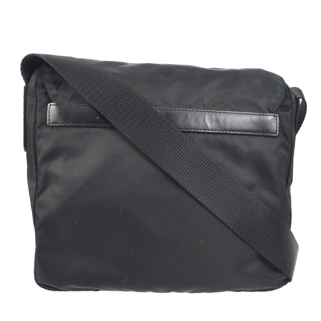 Prada Buckle Messenger Bag Black Good condition - Back View