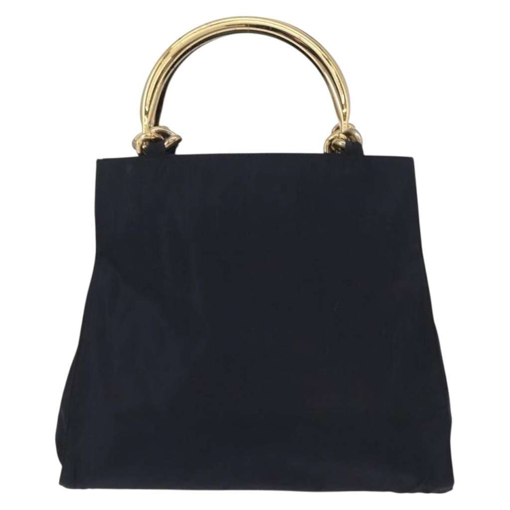 Prada Metal Handles Tote Navy Good condition - Back View