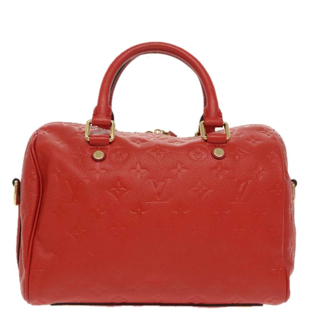 Louis Vuitton Speedy Bandouliere Bag Red Leather Good condition - Back View