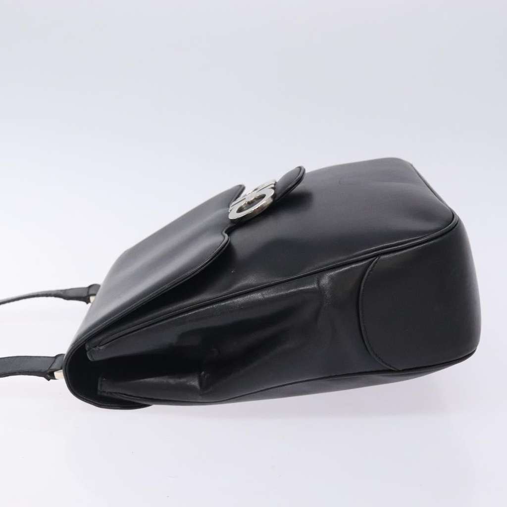 Salvatore Ferragamo Gancini Shoulder Bag Black Leather Good condition - Model View