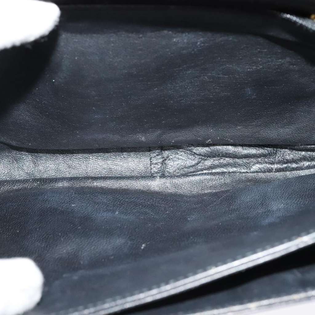 Gucci Vintage Flap Crossbody Bag Black Leather Good condition - Box View