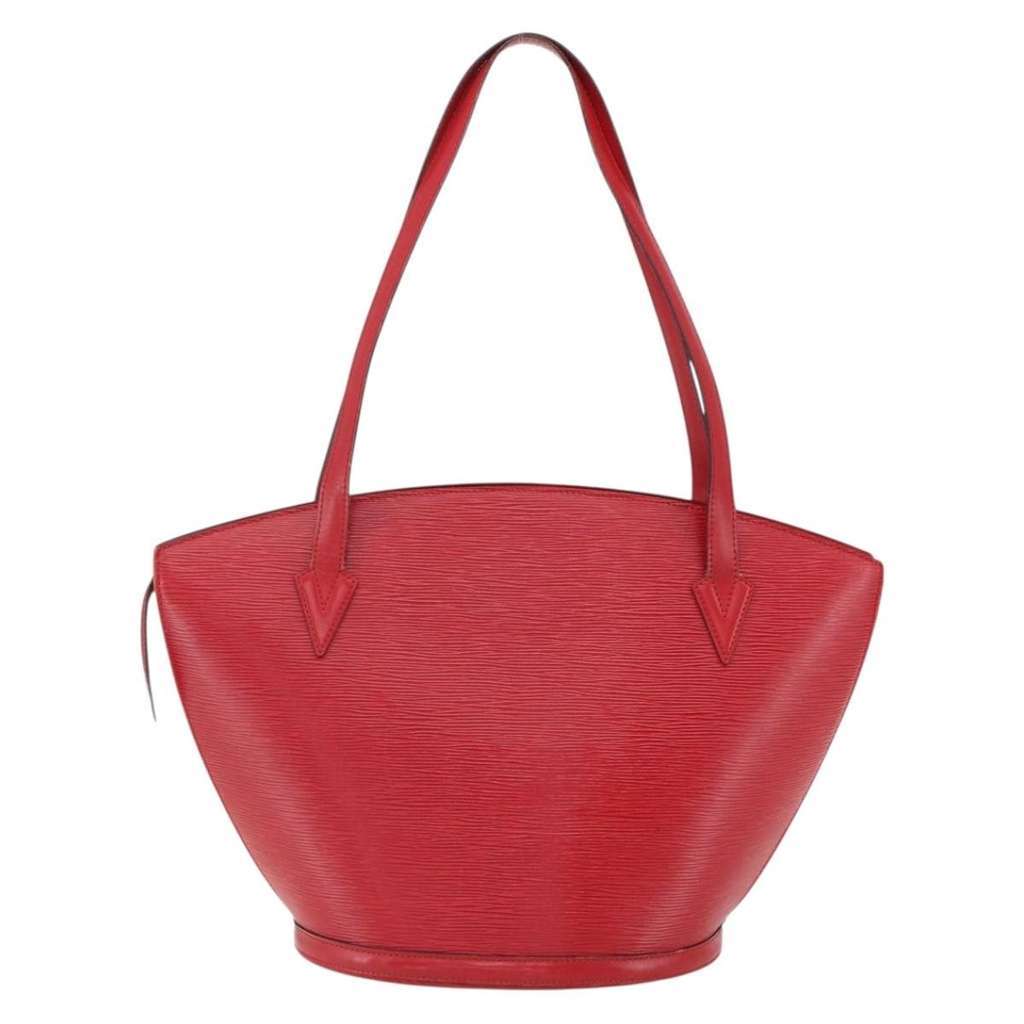 Louis Vuitton Saint Jacques Handbag Red Leather Good condition - Back View