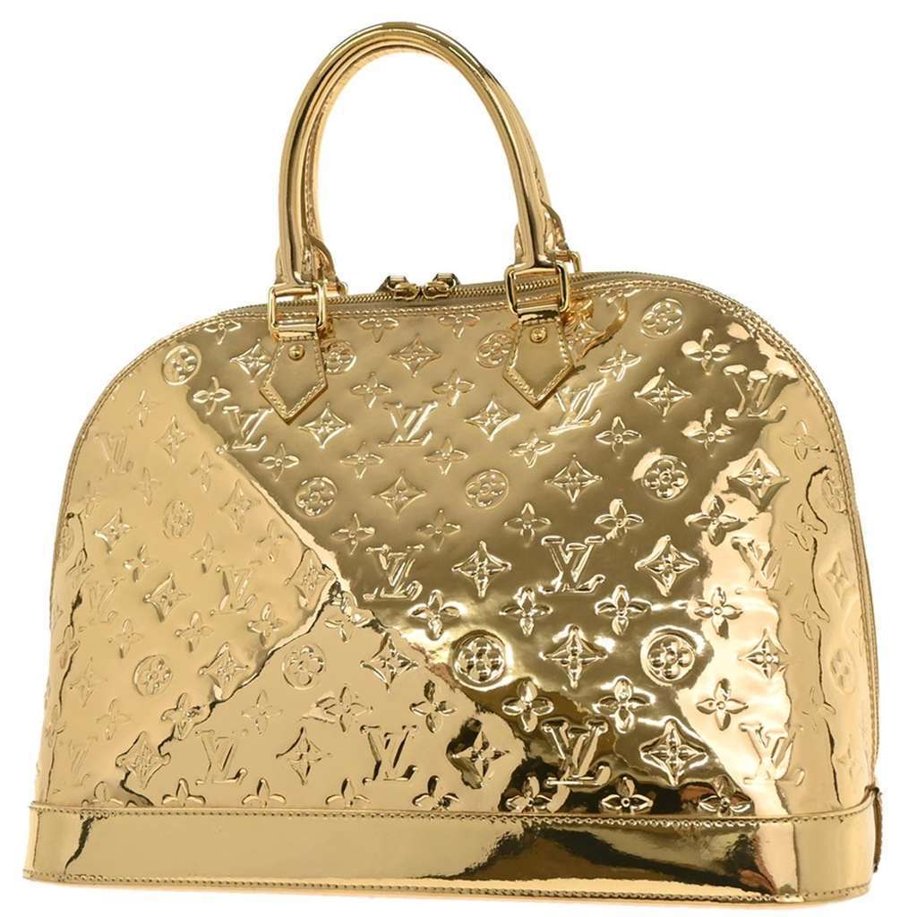 Louis Vuitton Alma Handbag Gold Canvas Good condition - Back View