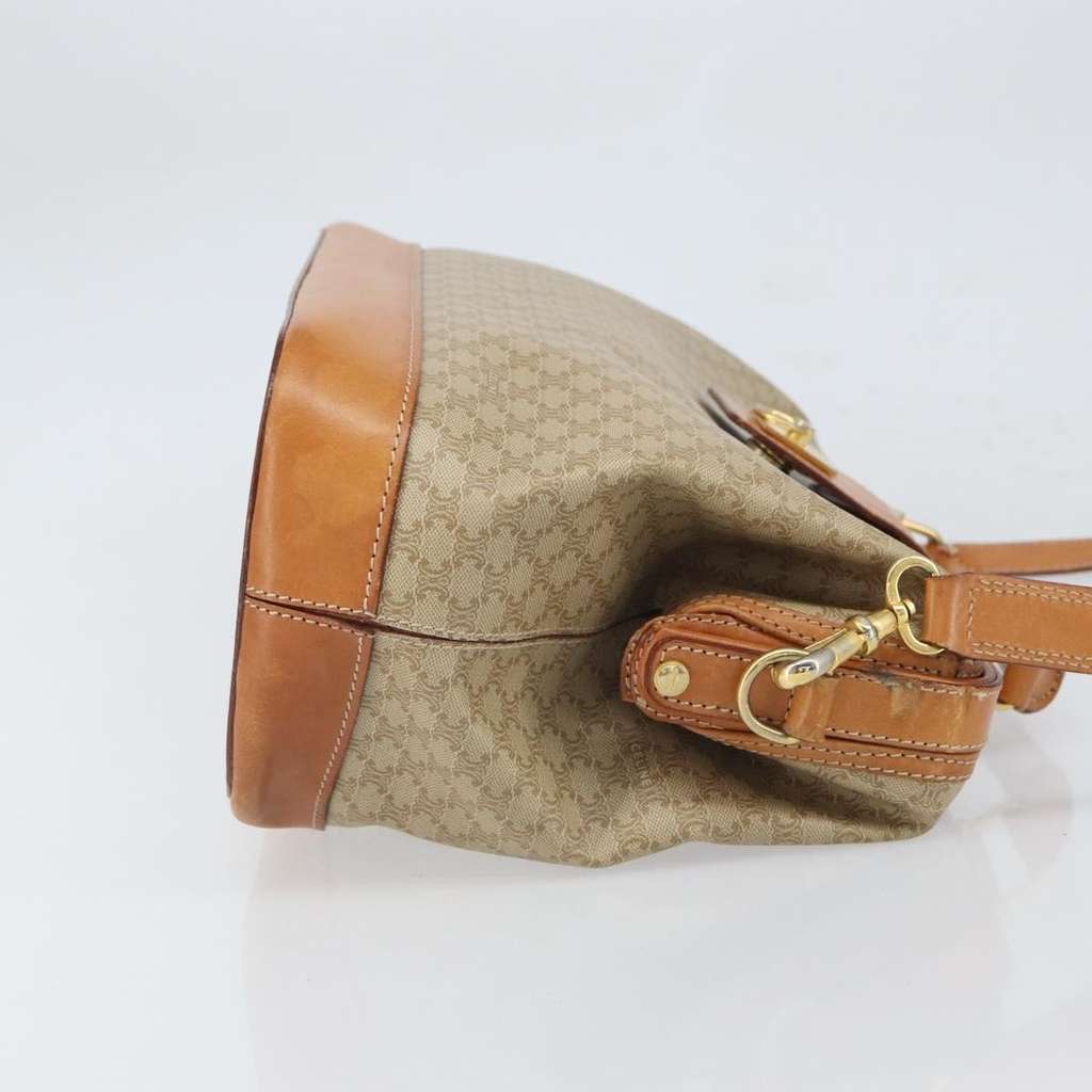 Celine Vintage Macadam Handbag Beige Canvas Good condition - Inside View
