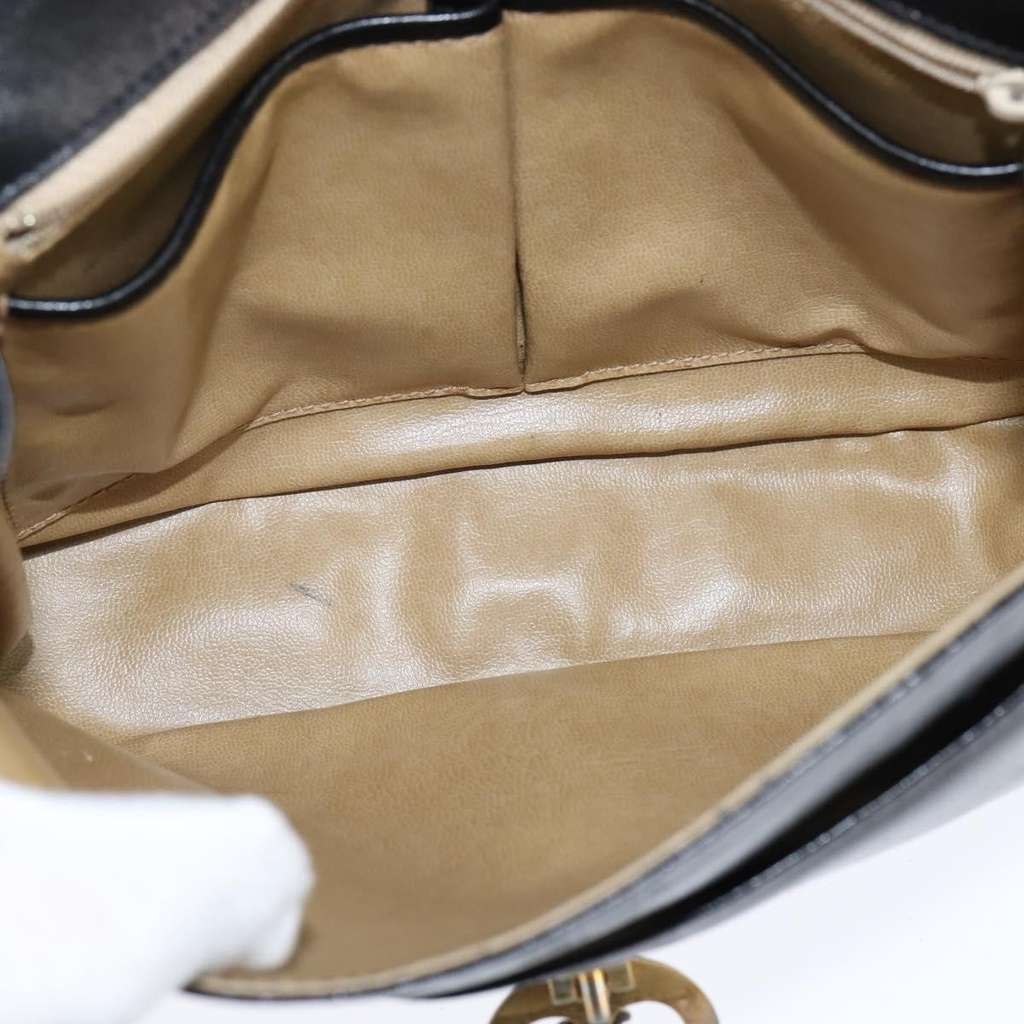 Celine Shoulder Bag Black Leather Good condition - Box View