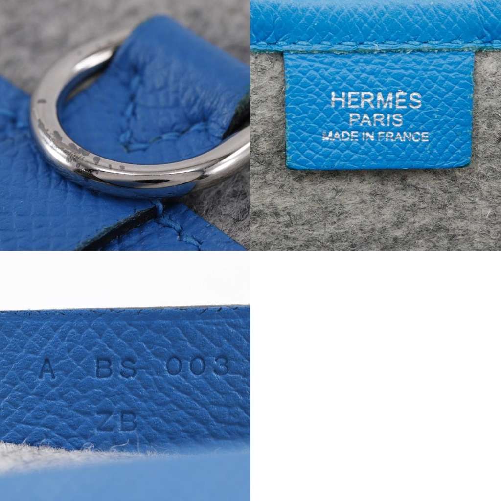 Hermès Toodoo Pouch Blue Wool Good condition - Box View