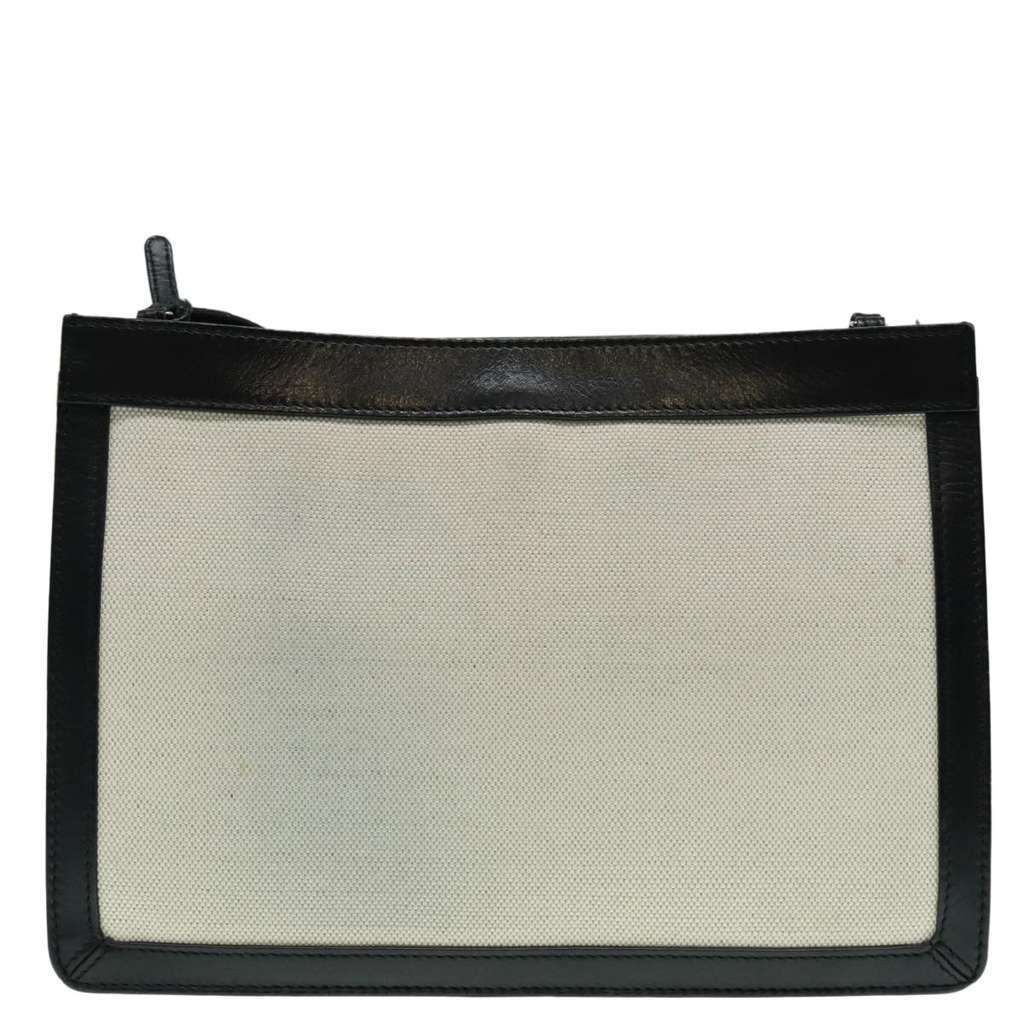 Balenciaga Navy Pochette White Canvas Good condition - Back View