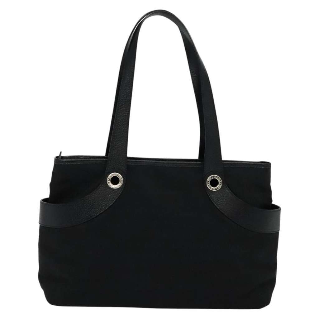 Bvlgari Logomania Tote bag Black Canvas Good condition - Back View