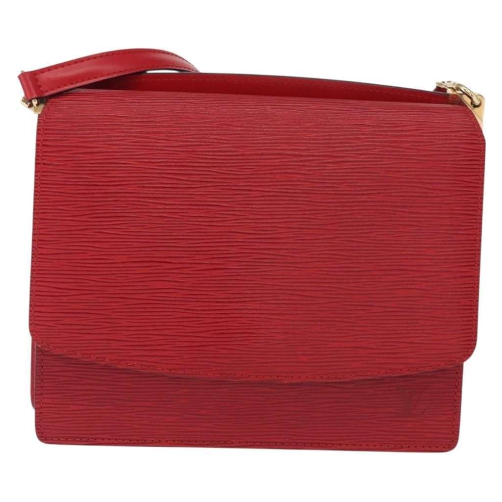 Louis Vuitton Grenelle Shoulder Bag Red Leather Good condition - Back View