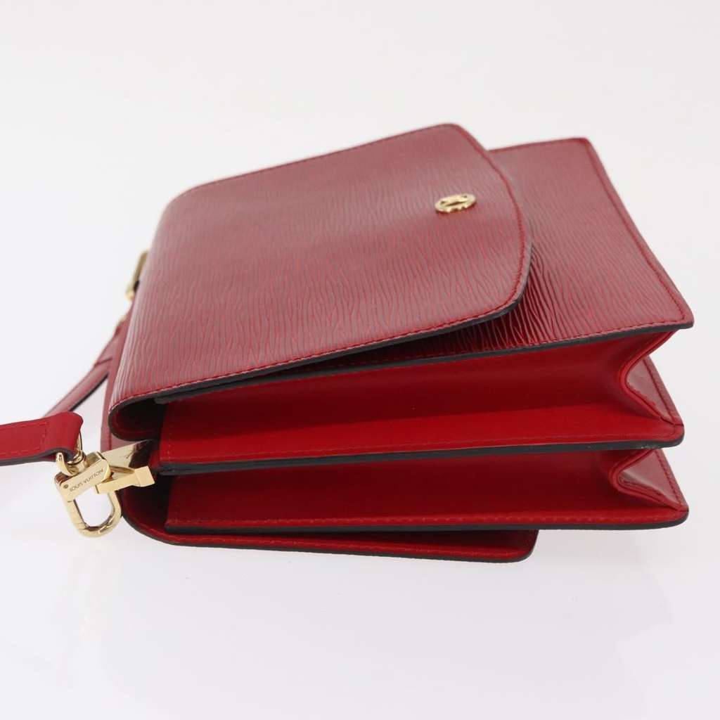 Louis Vuitton Grenelle Shoulder Bag Red Leather Good condition - Model View