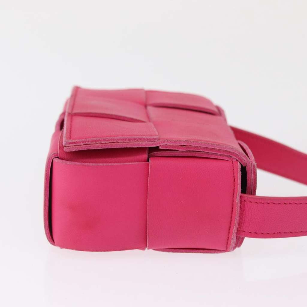Bottega Veneta Cassette Crossbody Bag Pink Leather Fair condition - Inside View