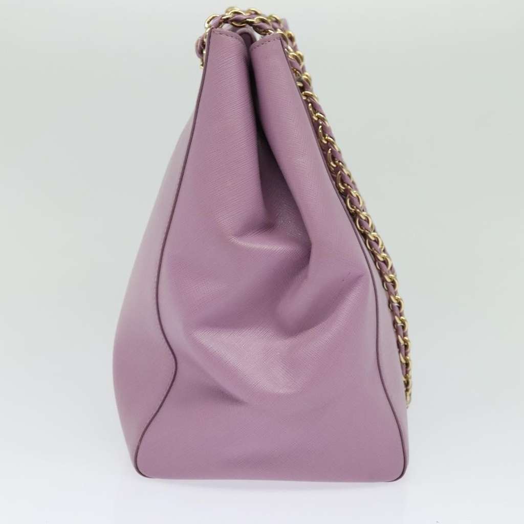 Salvatore Ferragamo Vara Bow Chain Tote Purple Leather Good condition - Inside View