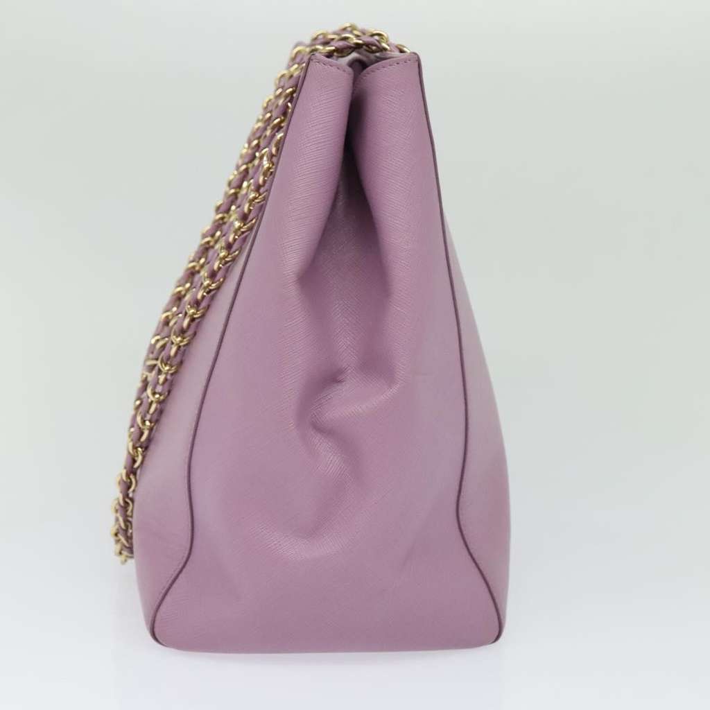 Salvatore Ferragamo Vara Bow Chain Tote Purple Leather Good condition - Model View