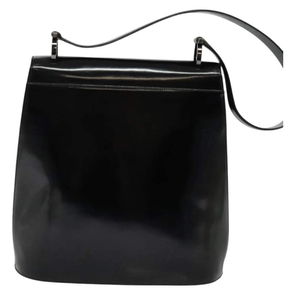 Salvatore Ferragamo Gancini Shoulder Bag Black Good condition - Back View