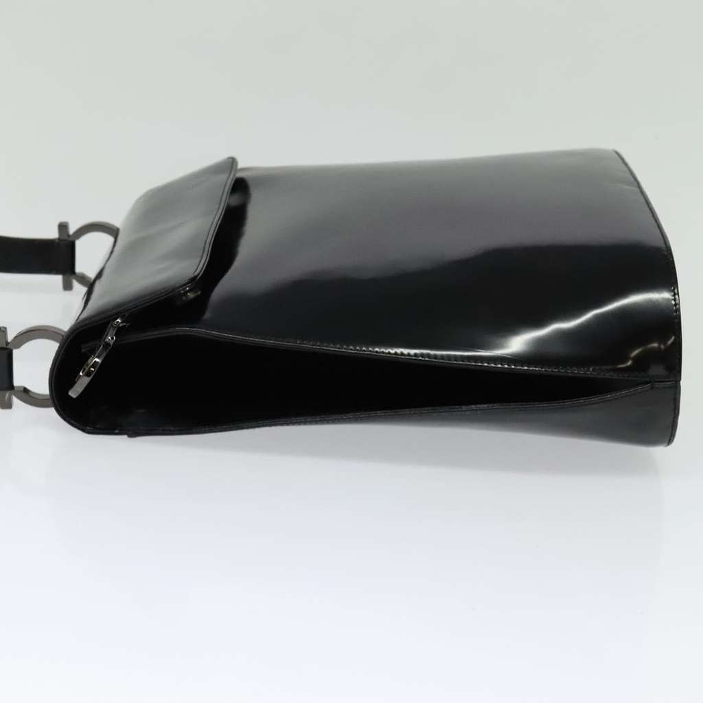 Salvatore Ferragamo Gancini Shoulder Bag Black Good condition - Inside View
