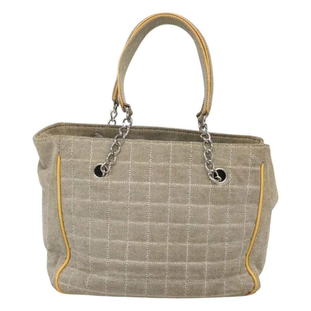 Chanel Camellia No.5 Tote Beige Canvas Good condition - Back View