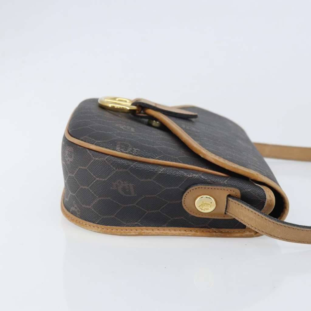 Christian Dior Vintage Honeycomb Shoulder Bag Black Canvas Fair condition - Inside View