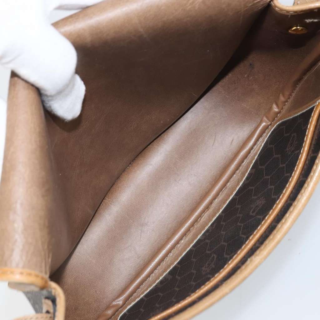 Christian Dior Vintage Honeycomb Shoulder Bag Black Canvas Fair condition - Box View