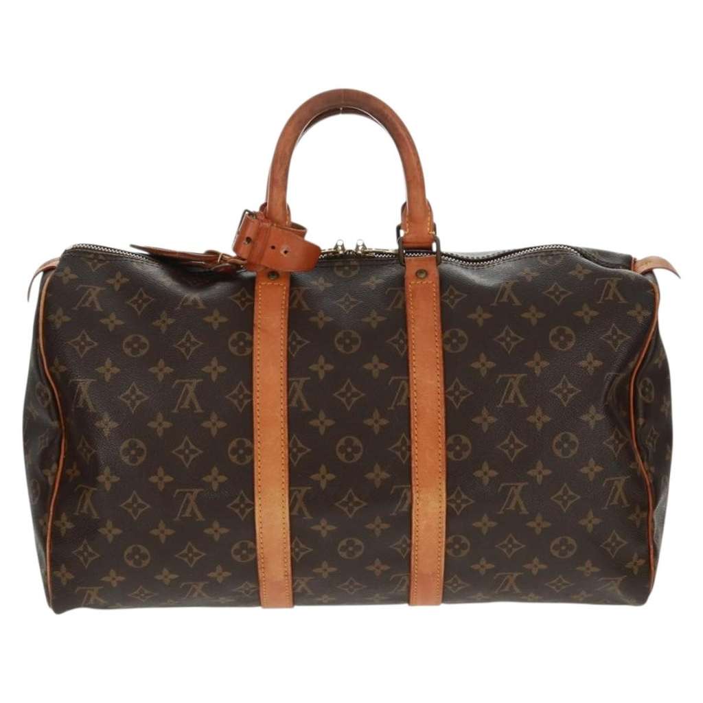 Louis Vuitton Keepall Bag Brown Canvas Fair condition - Back View