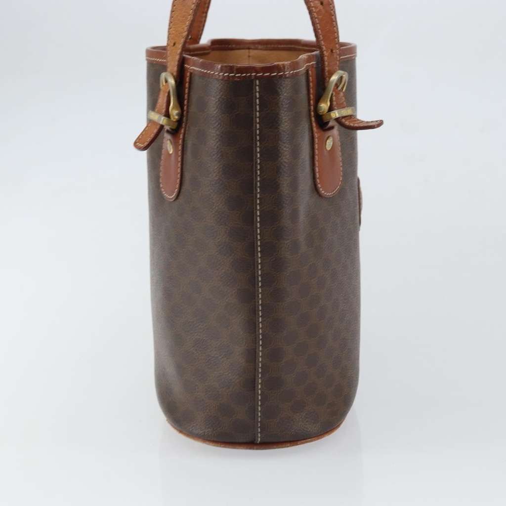Celine Vintage Macadam Tote bag Brown Canvas Good condition - Inside View