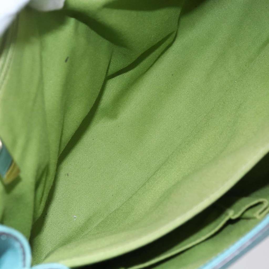 Salvatore Ferragamo Virna Satchel Turquoise Leather Good condition - Box View