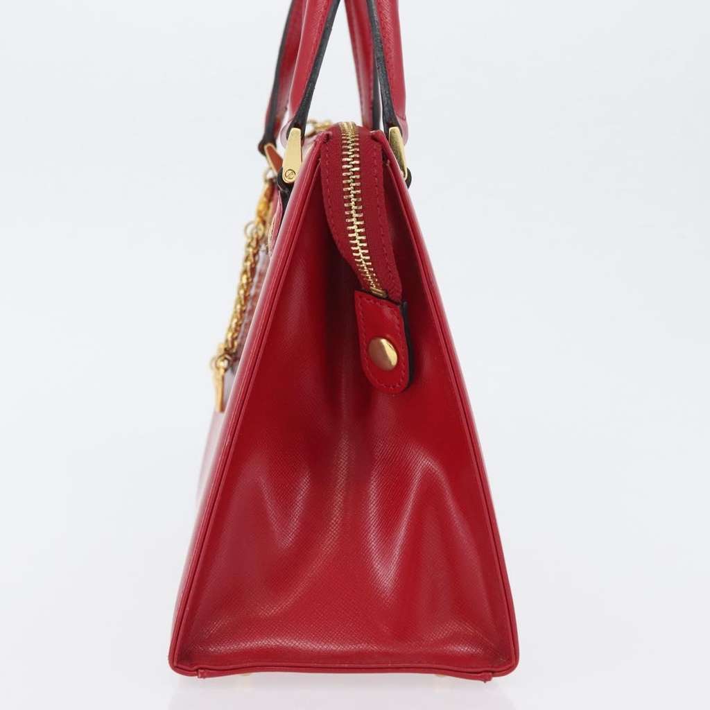 Versace Vintage Handbag Red Leather Good condition - Inside View