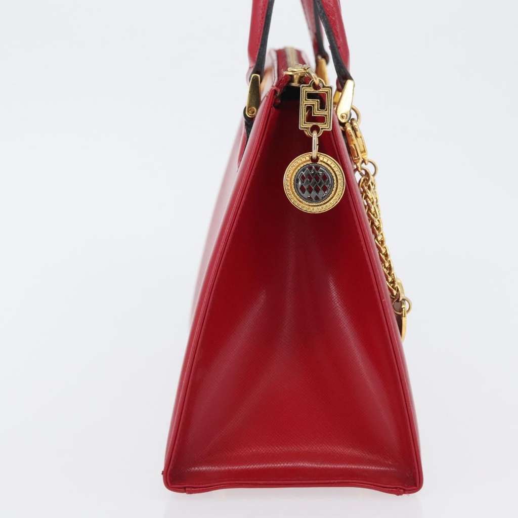 Versace Vintage Handbag Red Leather Good condition - Model View