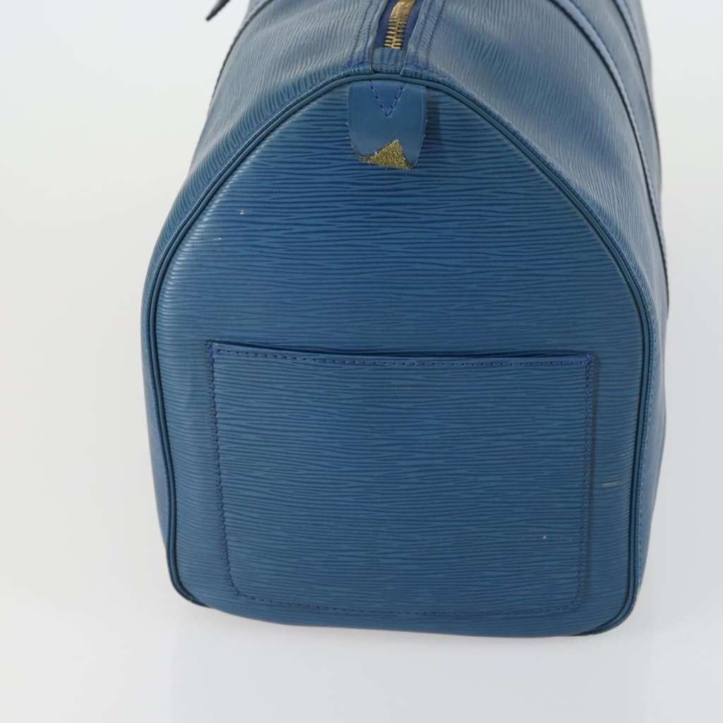 Louis Vuitton Keepall Bag Blue Leather Fair condition - Inside View
