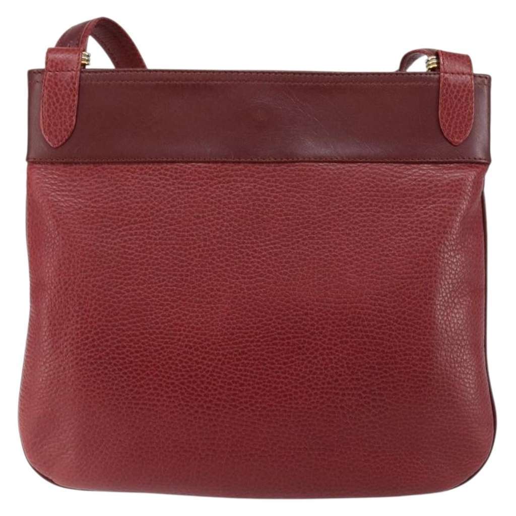 Cartier Must de Cartier Shoulder Bag Burgundy Leather Good condition - Back View