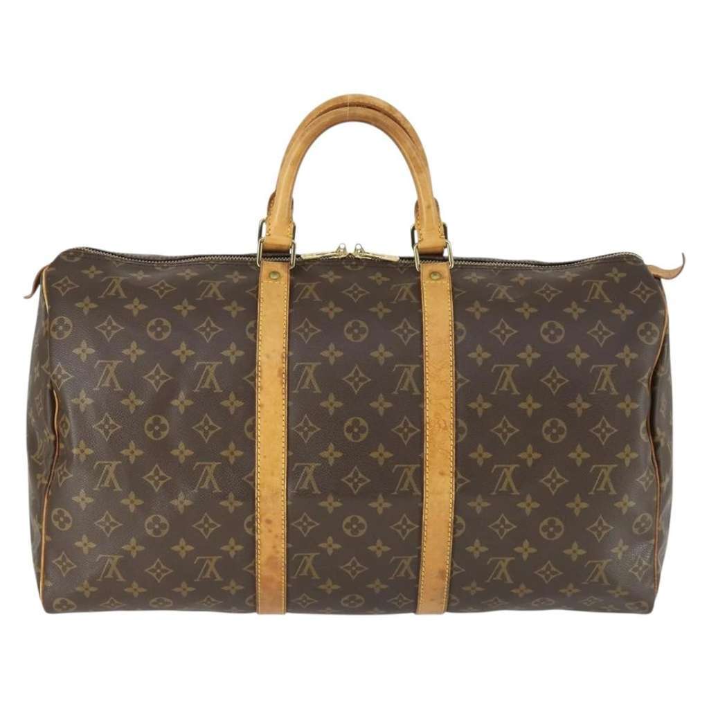 Louis Vuitton Keepall Bag Brown Canvas Fair condition - Back View