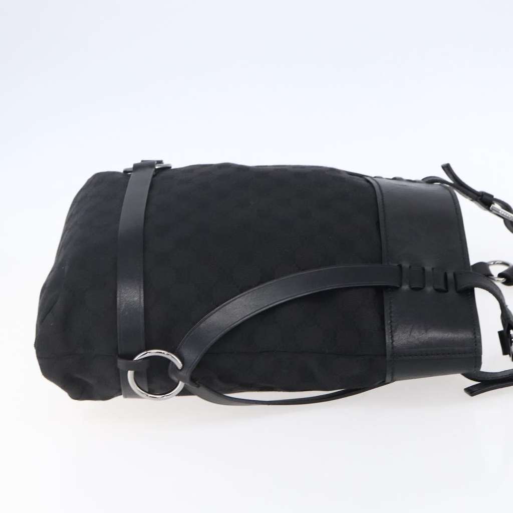 Gucci Vintage Harness Tote Black Canvas Good condition - Model View