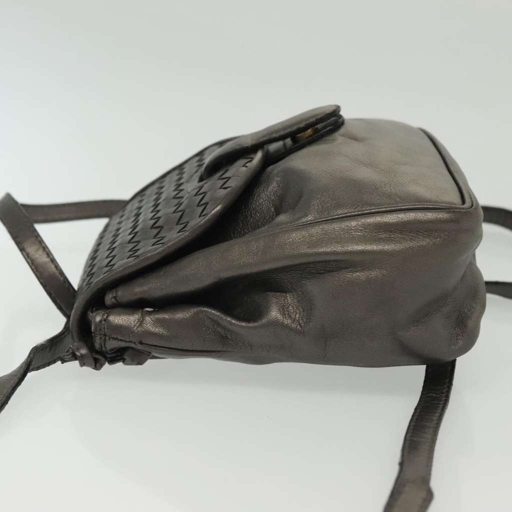 Bottega Veneta Intrecciato Backpack Metallic Leather Good condition - Inside View