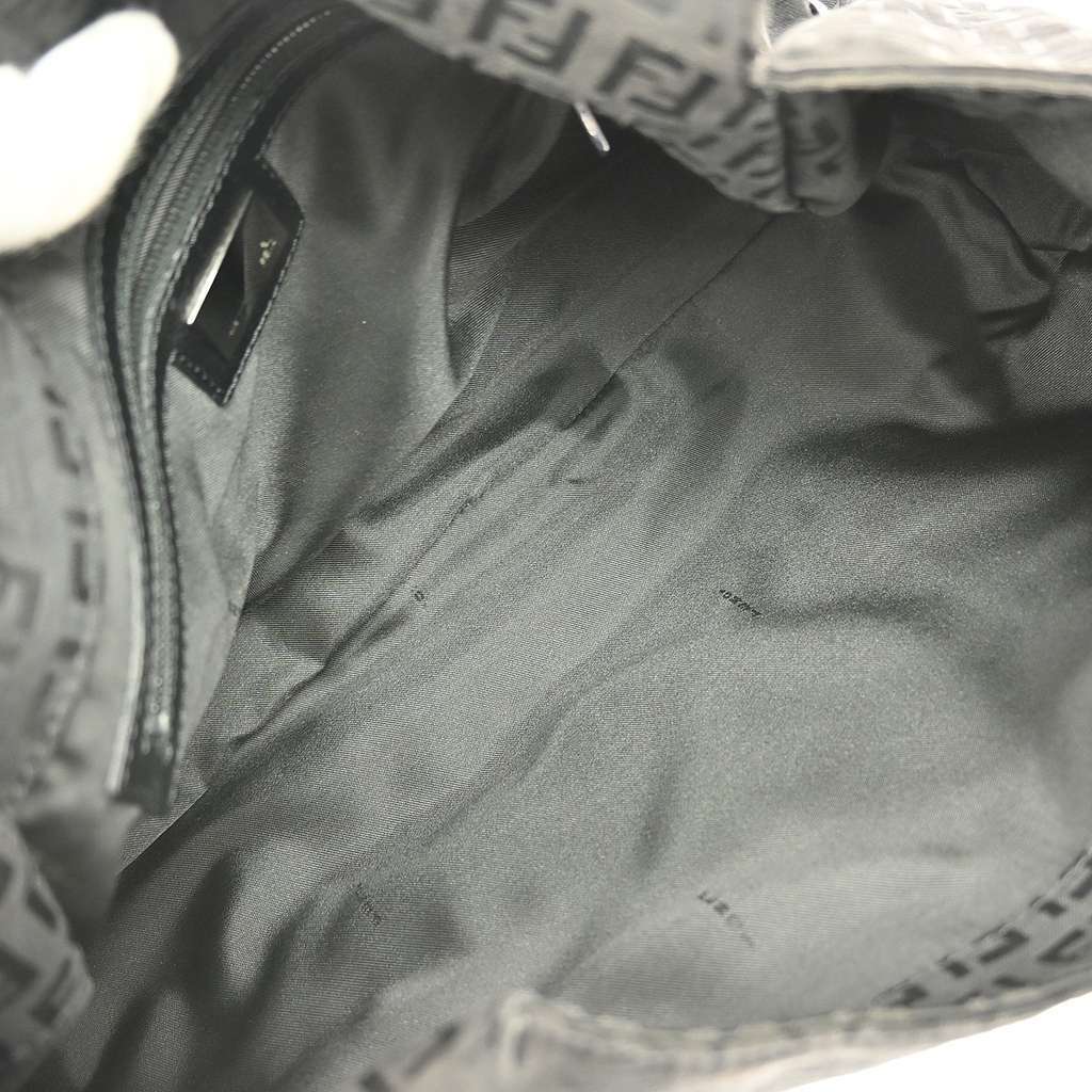 Fendi Belted Shoulder Bag Black Canvas Good condition - Inside View