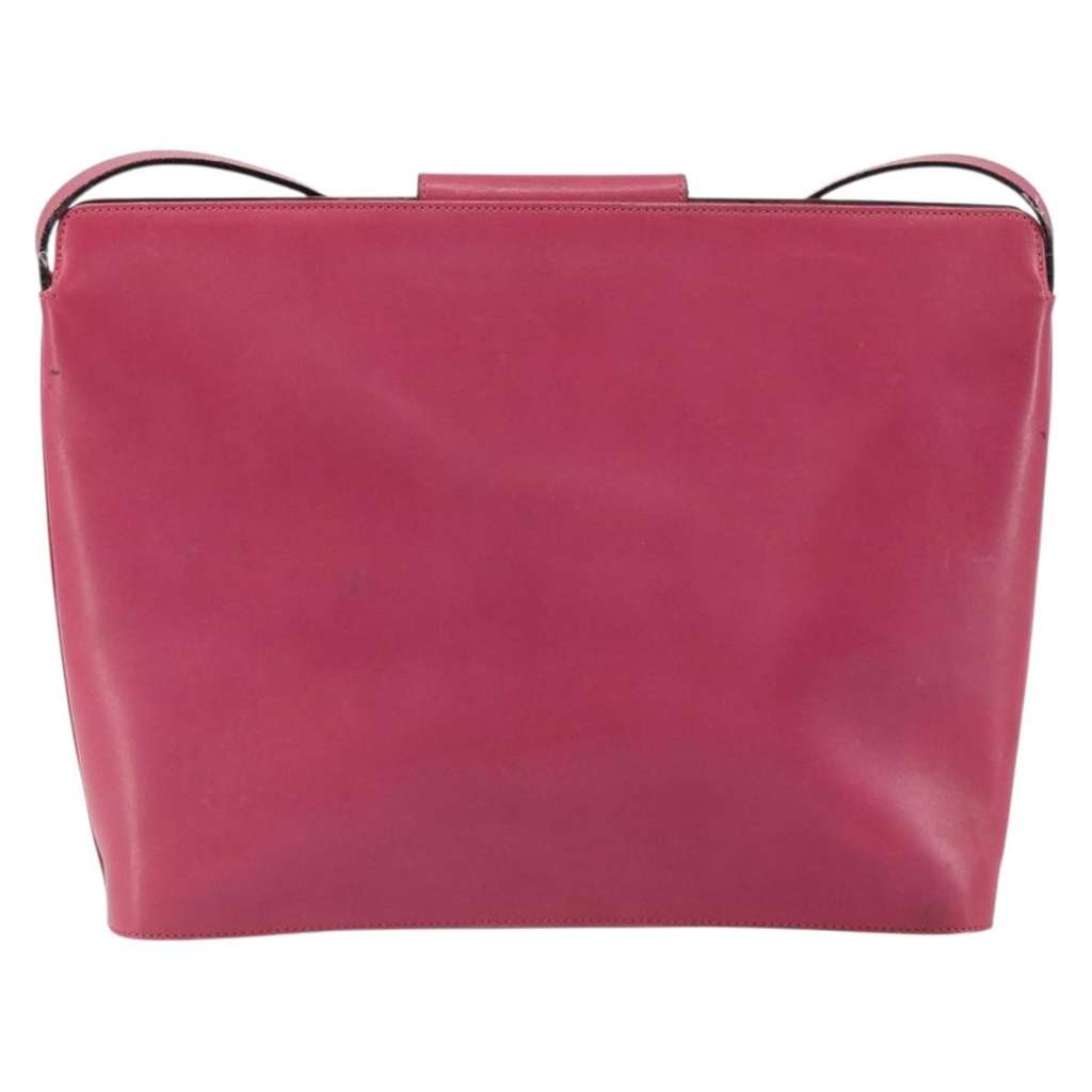 Salvatore Ferragamo Gancini Shoulder Bag Pink Leather Good condition - Back View