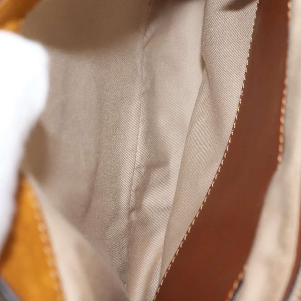 Chloe Lexa Crossbody Bag Gold Suede Good condition - Box View