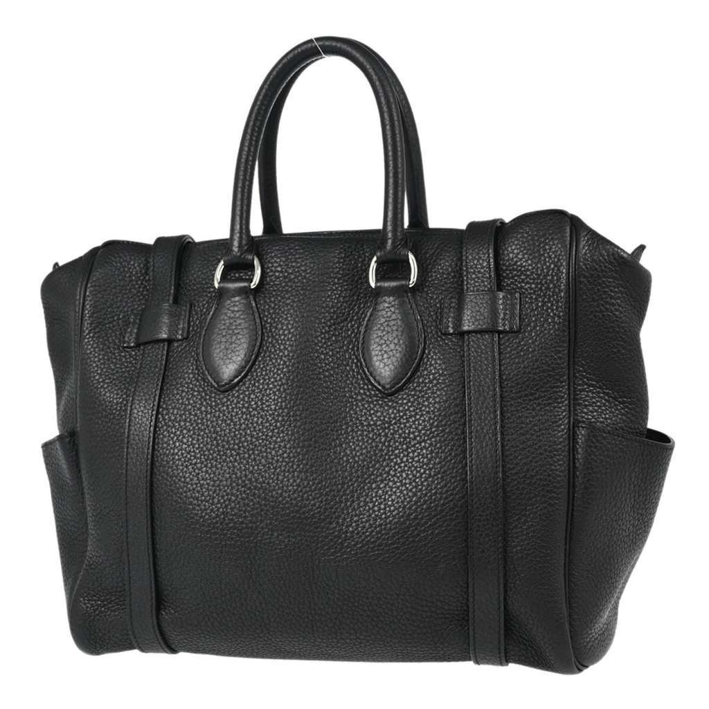 Hermès Pursangle Bag Black Leather Good condition - Back View