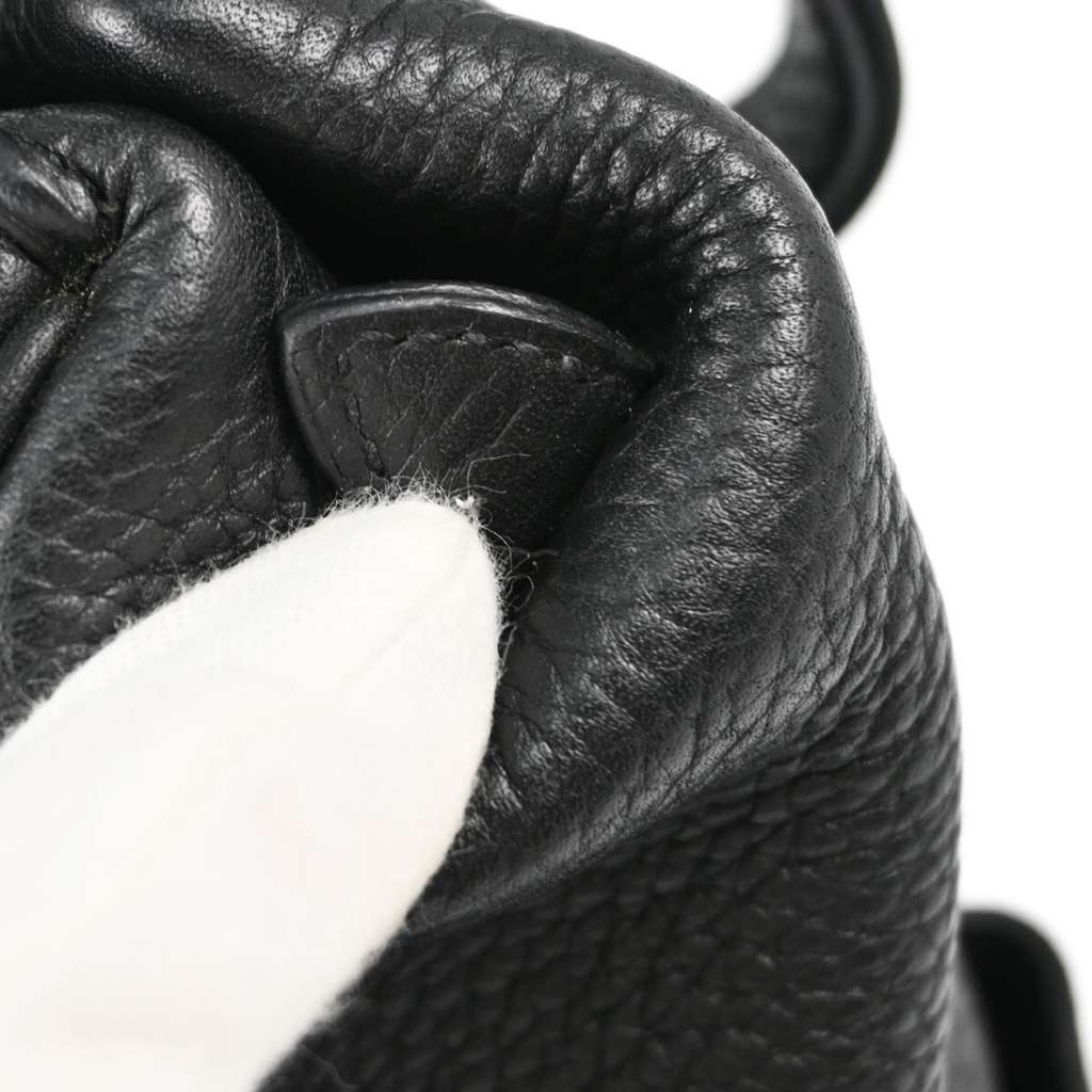 Hermès Pursangle Bag Black Leather Good condition - Box View