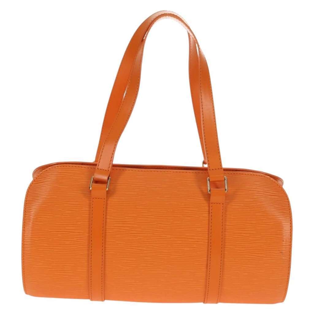 Louis Vuitton Soufflot Handbag Orange Leather Good condition - Back View