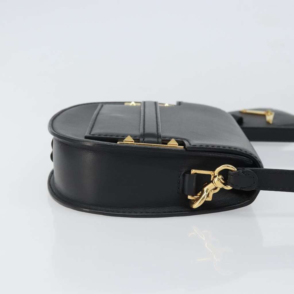 Valentino Garavani My Rockstud Saddle Bag Black Leather Good condition - Inside View