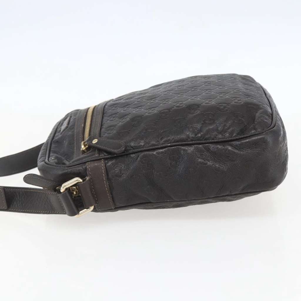 Gucci Front Zip Messenger Brown Leather Good condition - Inside View