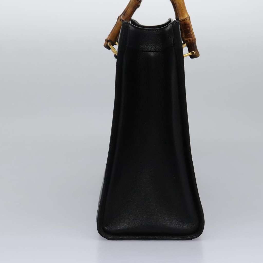 Gucci Bamboo Handle Tote Black Leather Good condition - Inside View
