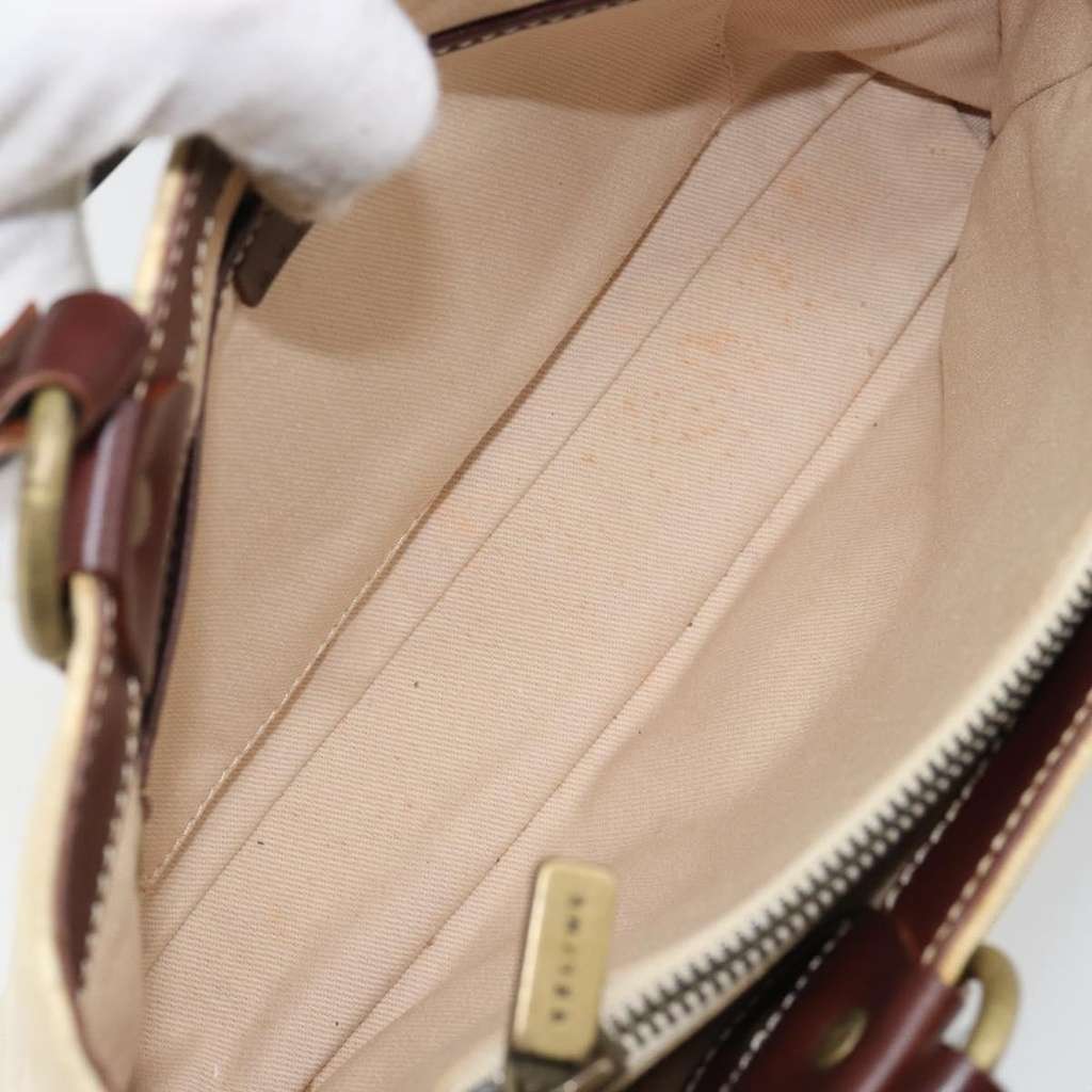 Celine Vintage Macadam Handbag Beige Canvas Good condition - Box View