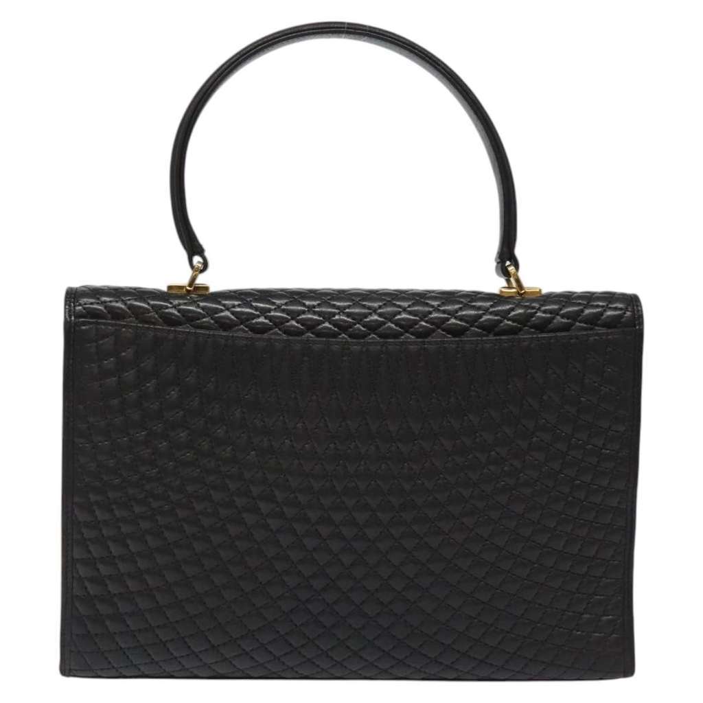 Bally Vintage Handbag Black Leather Good condition - Back View