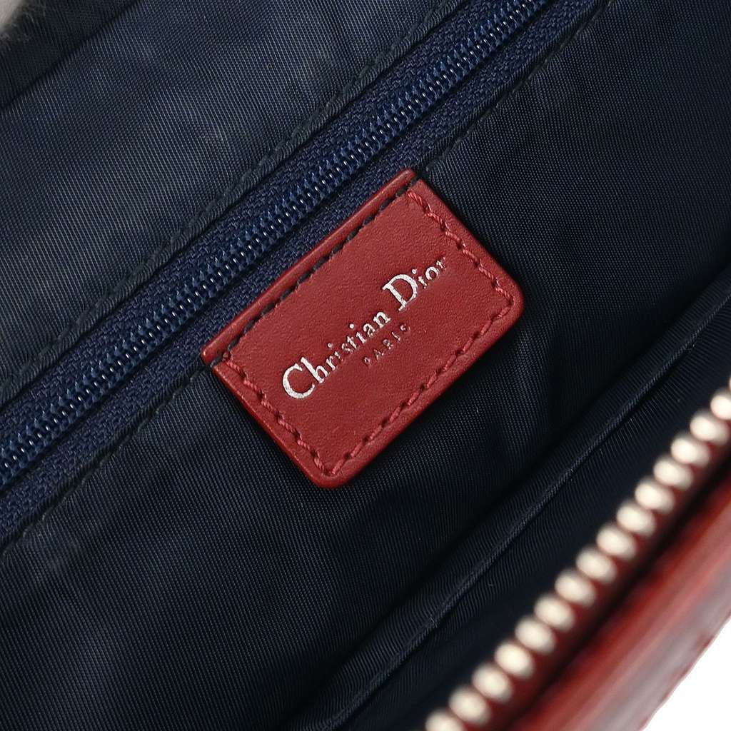 Christian Dior Vintage Trotter Zip Tote Navy Canvas Good condition - Model View