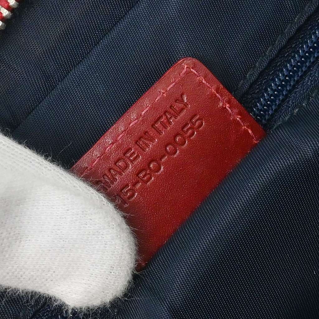 Christian Dior Vintage Trotter Zip Tote Navy Canvas Good condition - Box View